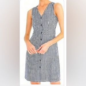 J. Crew Gingham Button-Up Dress. Size 14